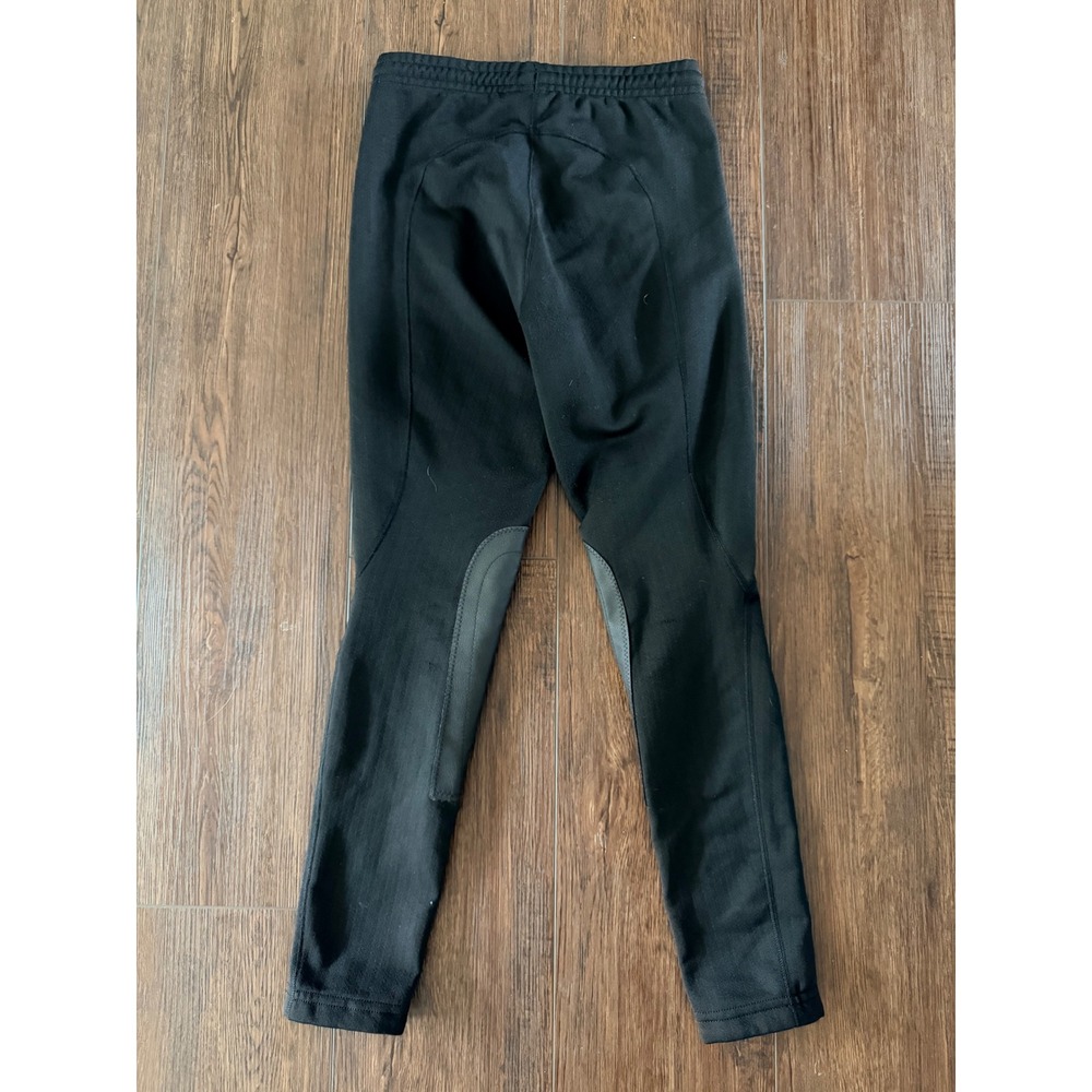 Kerrits Kids Performance Equestrian Riding Tights Black Knee Patch Breeches